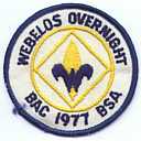 Webelos
		Overnight 1977